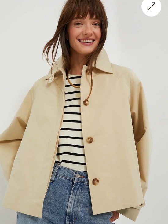 Tuckernuck Jackets & Blazers - Tuckernuck Beige Cropped Trench Jacket